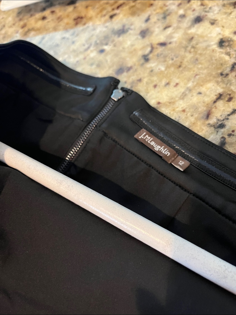 J. McLaughlin Black Jacket with Interior Label Detail